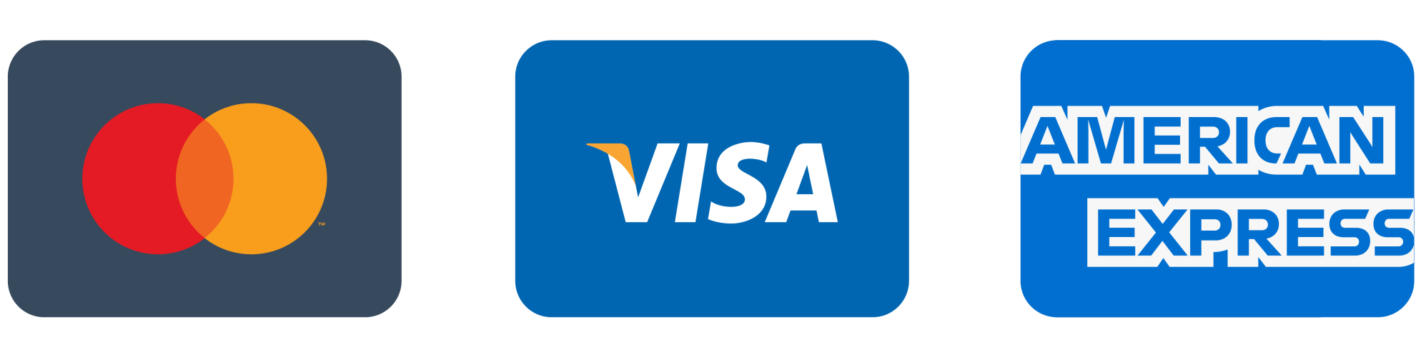 Nós aceitamos a maioria dos cartões de credito incluindo Mastercard, Visa, Maestro e American Express.