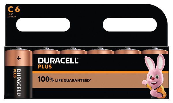 Duracell Plus C Size 6 Pack