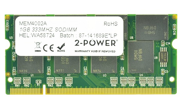 Tecra A4-109 1GB PC2700 333MHz SODIMM