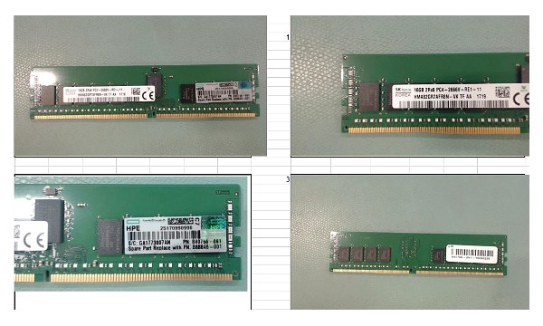 Synergy 480 Gen10 Compute Module SPS-DIMM 16GB PC4-2666V-R 1Gx8