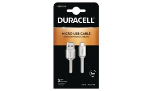 Cabo Duracell 2m USB-A para Micro USB